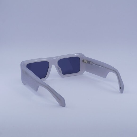 Off-White OERI140 TROY 0945 Sunglasses Grey Rectangle Frame, Blue Lenses - Picture 5 of 9
